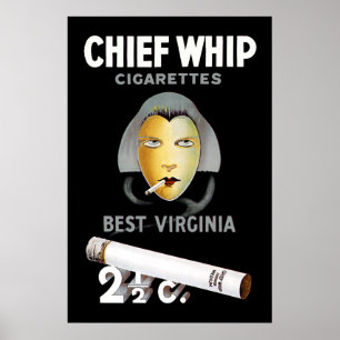Affiche Chef Whip Cigarettes