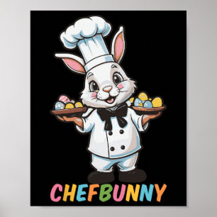 Affiche Chefbunny Cook Lièvre Drôle Jour de Pâques Hommes 