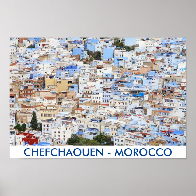 Affiche Chefchaouen, Maroc (Devant)