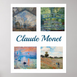 Affiche Chefs-d'œuvre de Claude Monet en patchwork