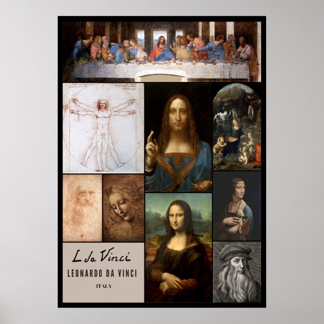 Affiche Chefs-d'oeuvre de Léonard de Vinci (Devant)