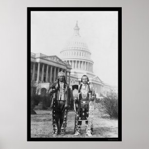 Affiche Chefs indiens de Yakama devant le capitol 1927