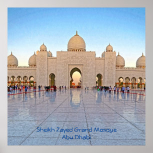 Affiche Cheik Zayed Grand Mosque Plaza