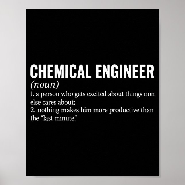 Affiche Chemical Engineer Profession Definition Engineerin (Devant)