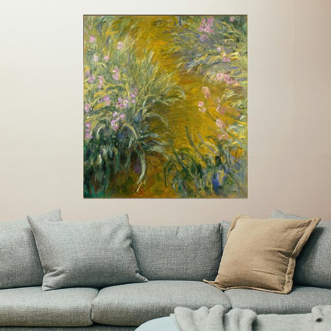 Affiche Chemin à travers les Irises, Monet (Créateur téléchargé)