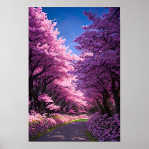 Affiche Chemin Cherry Blossom