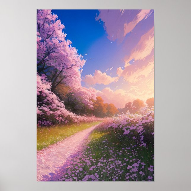 Affiche Chemin couvert par Sakura (Devant)
