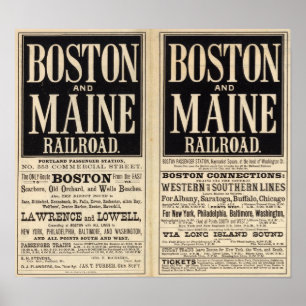 Affiche Chemin de fer Boston et Maine