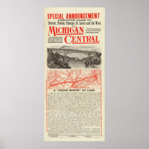 Affiche Chemin de fer de central du Michigan