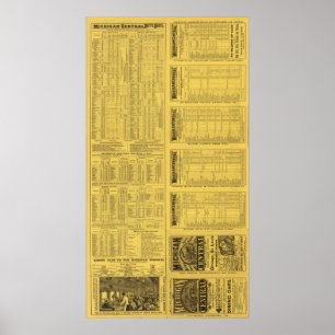 Affiche Chemin de fer de central du Michigan de page des