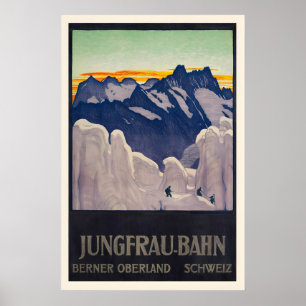 Affiche Chemin de fer de la Jungfrau Oberland bernois Suis