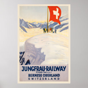 Affiche Chemin de fer de la Jungfrau Oberland bernois Suis