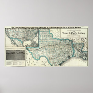 Affiche Chemin de fer du Texas Pacifique