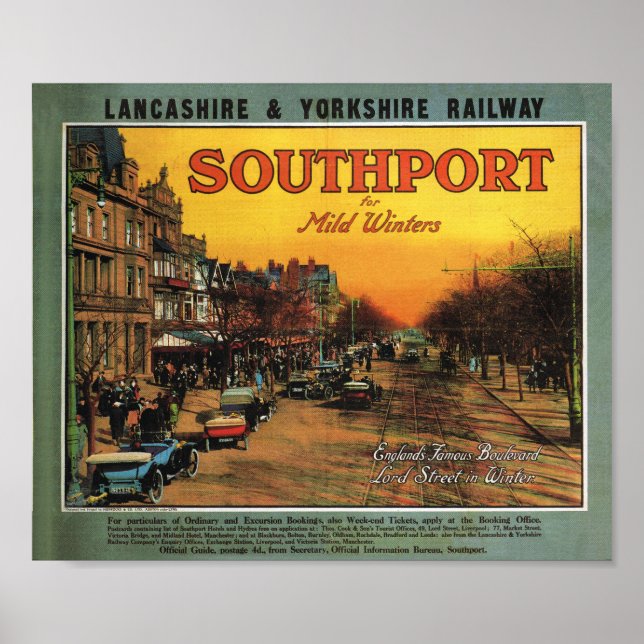 Affiche Chemin de fer Lancashire et Yorkshire Southport (Devant)