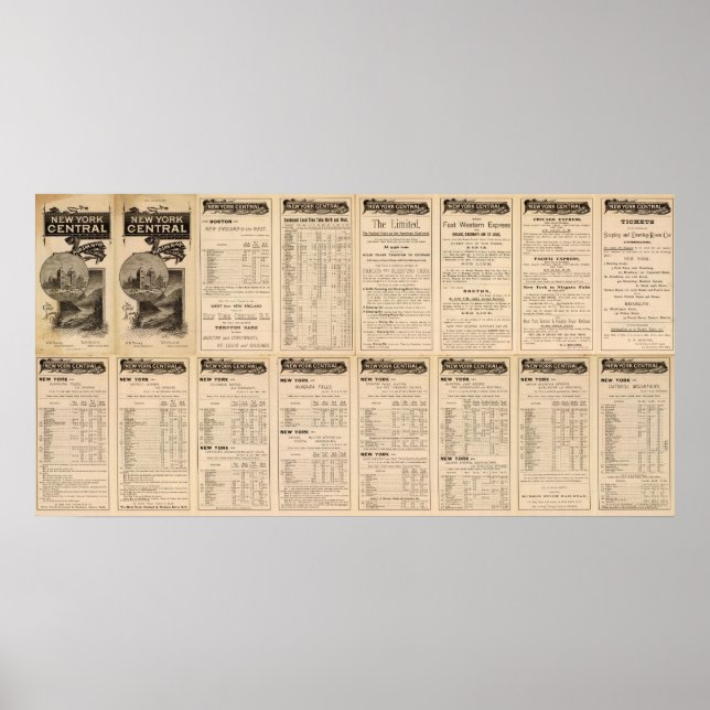 Affiche Chemin de fer New York Central et Hudson River 2 (Devant)