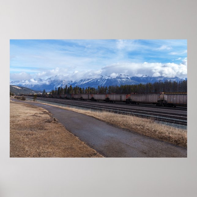 Affiche Chemin de fer Pittoresque de Jasper et pics de nei (Devant)