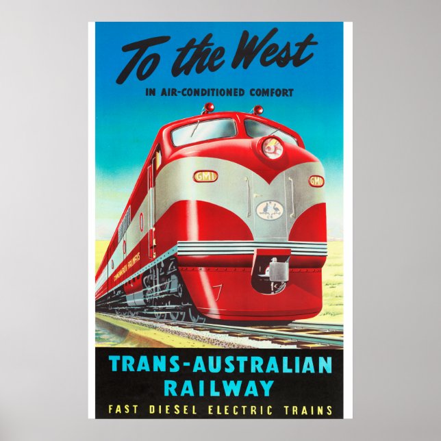 Affiche Chemin de fer transaustralien (Devant)