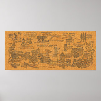 Affiche Chemin de fer Tweetsie vintage des années 1960