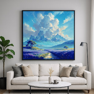 Affiche Chemin de lavande - Art paysager