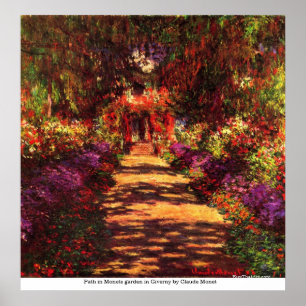 Affiche Chemin du jardin Monets à Giverny par Claude Monet