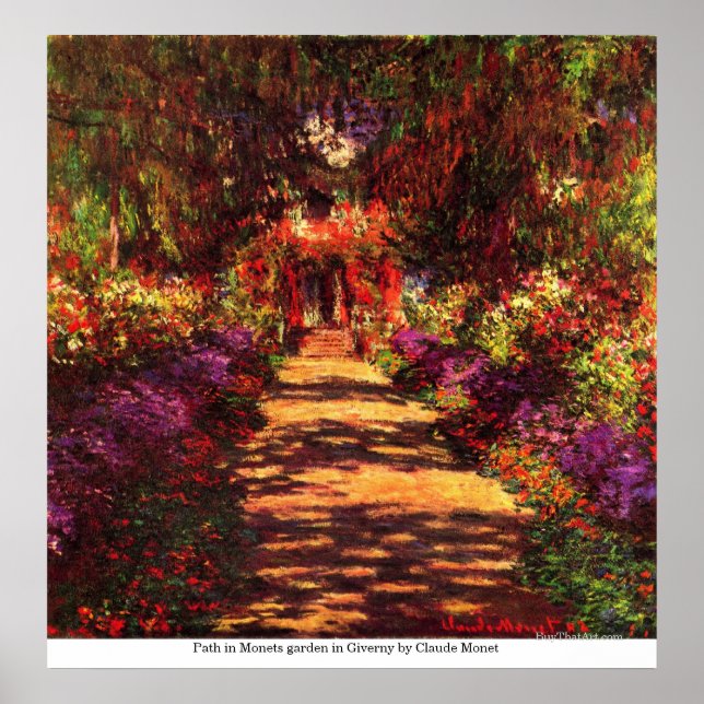 Affiche Chemin du jardin Monets à Giverny par Claude Monet (Devant)