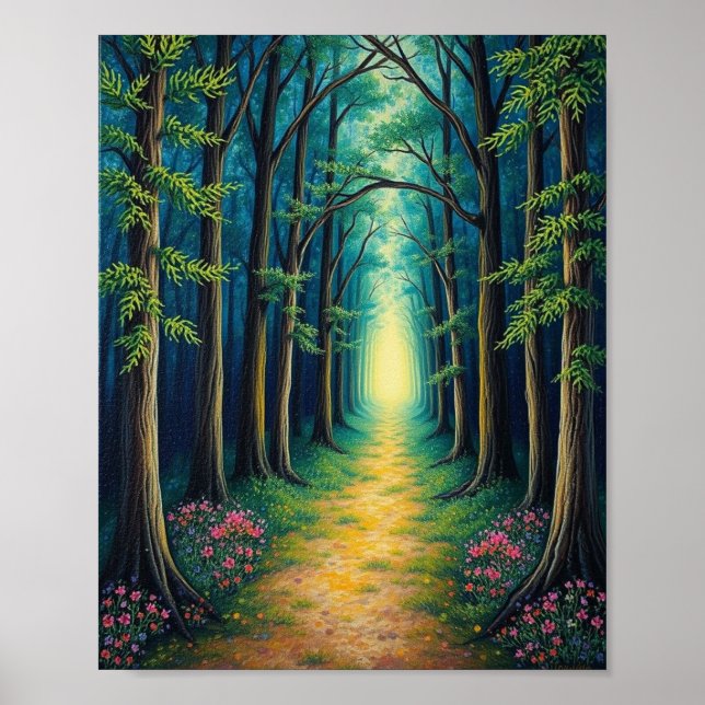 Affiche Chemin forestier enchanté : Un voyage serein dans  (Devant)