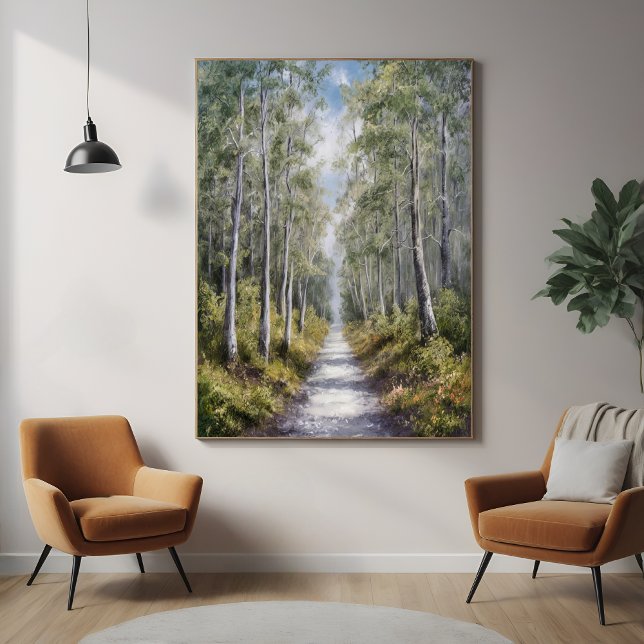 Affiche Chemin forestier Serene - Paysage naturel paisible (Créateur téléchargé)