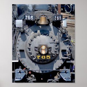 Affiche Chemin Nickel Plate 765 Train de locomotive à vape