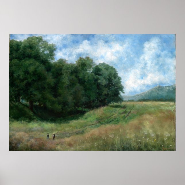 Affiche Chemin Paysager – Conception de Paysage Rétro (Devant)