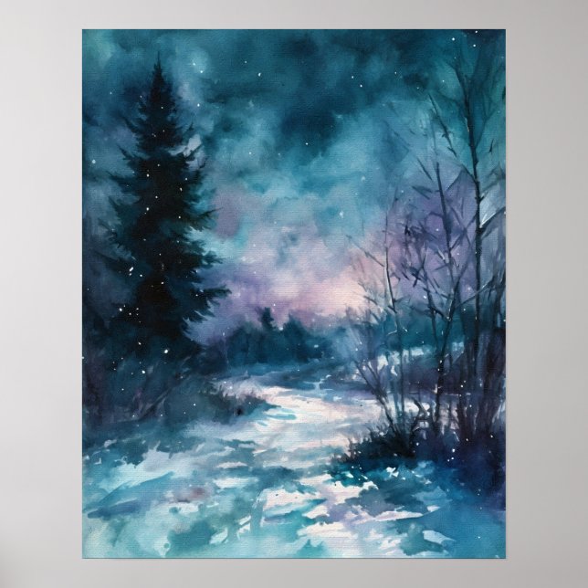 Affiche Chemin Starlit à travers le givre (Devant)