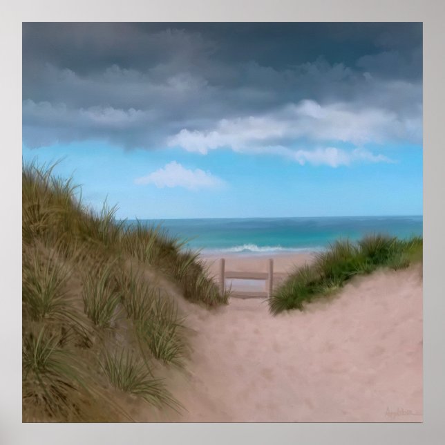 Affiche Chemin vers la plage Cornish Caribbean (Devant)