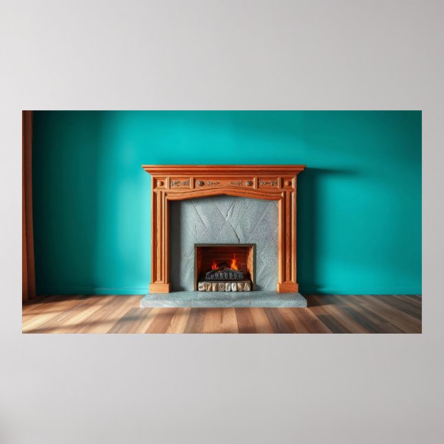 Affiche Cheminée cosy (Devant)