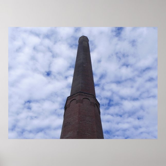 Affiche Cheminée de l'usine solitaire (Devant)