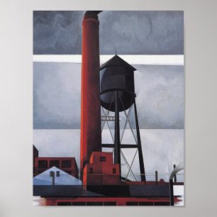 Affiche Cheminée et château d'eau (de Charles Demuth)