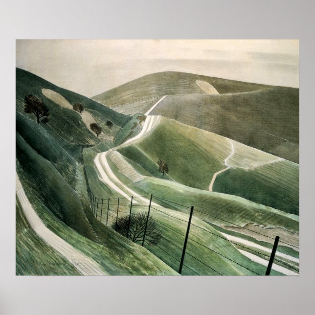 Affiche Chemins vintages En Angleterre, Paysage Rétro (Devant)