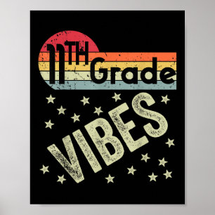 Affiche Chemise 11e année Vibes Rétro 80s Professeur Enfan