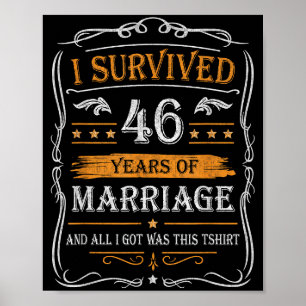 Affiche Chemise 46e anniversaire de mariage couples mari f