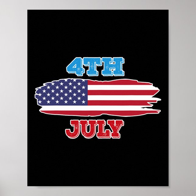 Affiche Chemise 4 juillet drapeau américain pour hommes  (Devant)