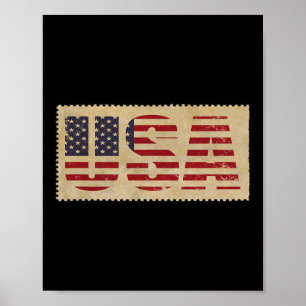 Affiche Chemise 4 juillet drapeau États-Unis d'Amérique In
