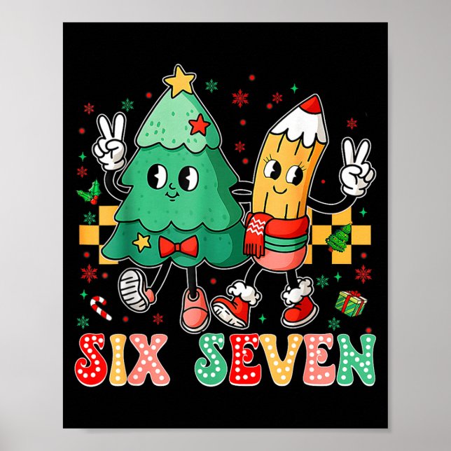 Affiche Chemise 67 pour enseignants 67 Mème Six Sept Noël  (Devant)