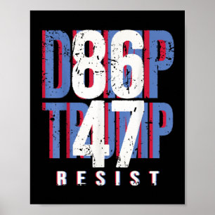 Affiche Chemise 86 47 Anti Trump Impeach 47 Dump Trump