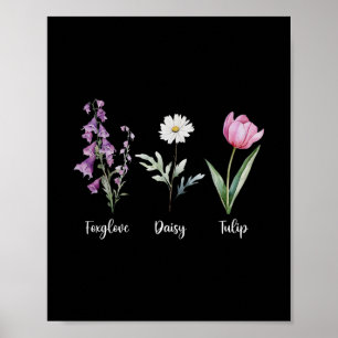 Affiche Chemise Anti Trump Fleur Subtile Digitale Foxglove