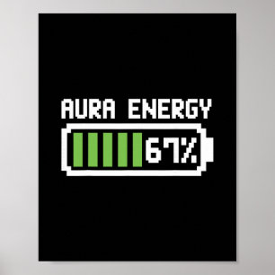 Affiche Chemise Aura Énergie 67 Mème Drôle Six Sept 6 7 Hu