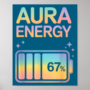 Affiche Chemise Aura Énergie 67 Pourcents Batterie