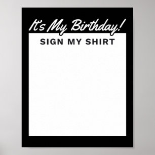 Affiche Chemise avec pancarte d'anniversaire Cadeau drôle