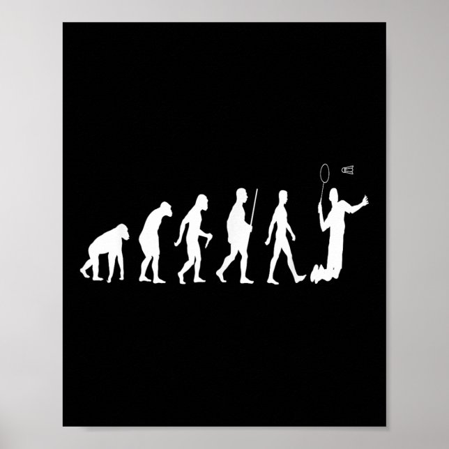 Affiche Chemise Badminton Badminton Évolution Du Badminton (Devant)