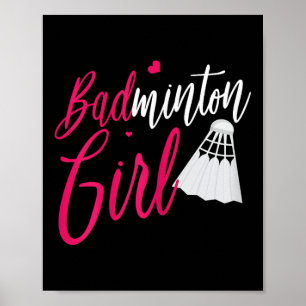 Affiche Chemise Badminton Badminton Girl Funny Badminton P