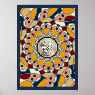 Affiche Chemise bébé avec conception de mandala de photo p