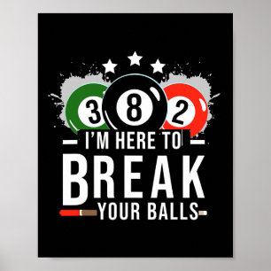 Affiche Chemise billard de la piscine - Billard Pool Break