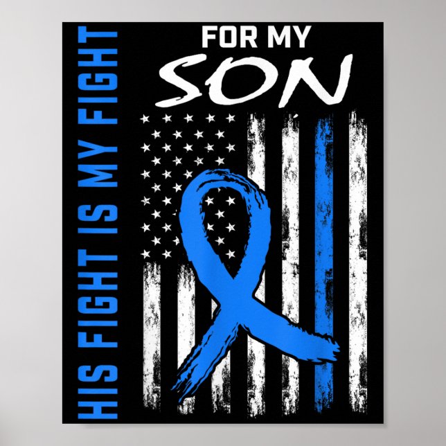 Affiche Chemise Bleue Son Combat Est Mon Combat Sensibilis (Devant)